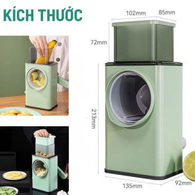 Dụng Cụ Cắt Thái Lát Đa Năng 4in1 - 6 Lưỡi Dao, Máy Bào Nhanh, Tiện Lợi - 185.000₫