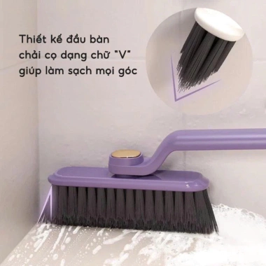 Dụng Cụ Chà Sàn Xoay 360°, Cọ Rửa Khe Gạch Lông Mềm Móc Treo Gọn Gàng, Giá 19k