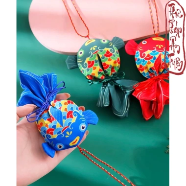 Dụng Cụ Cổ Trang Túi Đựng Tỏi Bé Hình Cá Chép - Túi Gấm Đựng Trang Sức, Miễn Phí Vận Chuyển, Giá 43.800₫ 6