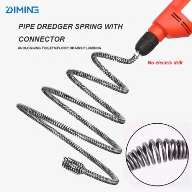 Dụng Cụ Dây Thông Cống Lò Xo Phi 10 Gắn Máy Khoan - Đầu Nối Dễ Dùng, Độ Dài 5‑15m, Giá 65.000₫