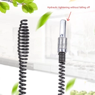 Dụng Cụ Dây Thông Cống Lò Xo Phi 10 Gắn Máy Khoan - Đầu Nối Dễ Dùng, Độ Dài 5‑15m, Giá 65.000₫