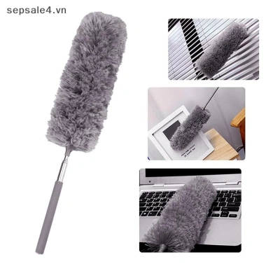Dụng cụ lau bụi thép không gỉ tay dài, bàn chải sợi nhỏ cho ô tô và nhà- Giảm 20%