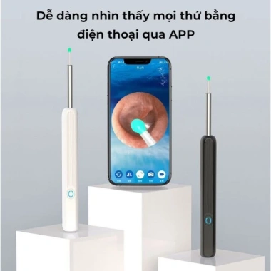 Dụng cụ lấy ráy tai nội soi camera NE3 không dây, điều khiển app, mọi điện thoại – chỉ 39.000₫