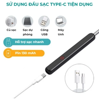 Dụng cụ lấy ráy tai nội soi camera NE3 không dây, điều khiển app, mọi điện thoại – chỉ 39.000₫