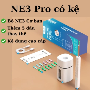 Dụng cụ lấy ráy tai nội soi camera NE3 không dây, điều khiển app, mọi điện thoại – chỉ 39.000₫