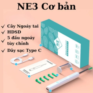Dụng cụ lấy ráy tai nội soi camera NE3 không dây, điều khiển app, mọi điện thoại – chỉ 39.000₫