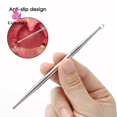 Dụng cụ loại bỏ đá Tonsil thép không gỉ, tẩy sáp tai, sạch miệng, chăm sóc sức khỏe - 37.950 VND