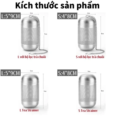 Dụng cụ lọc inox 304 hình trụ lưới cao cấp - Bền bỉ, lọc cặn trà và gia vị Welink 3