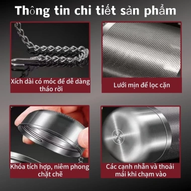 Dụng cụ lọc inox 304 hình trụ lưới cao cấp - Bền bỉ, lọc cặn trà và gia vị Welink 7