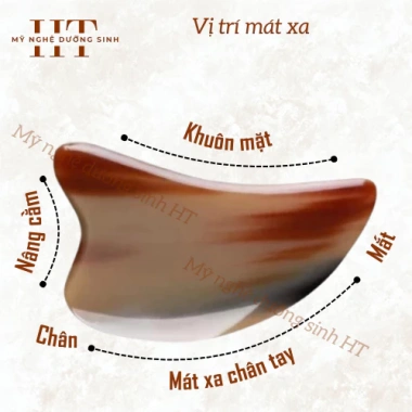 Dụng cụ mát xa mặt sừng tự nhiên - nâng cơ, giảm nếp nhăn, trẻ hoá da, chỉ 40k