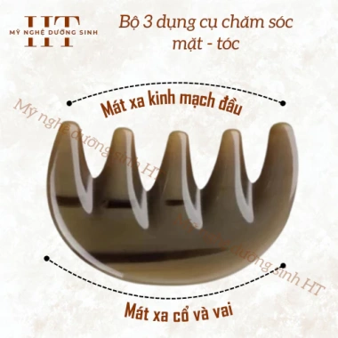 Dụng cụ mát xa mặt sừng tự nhiên - nâng cơ, giảm nếp nhăn, trẻ hoá da, chỉ 40k