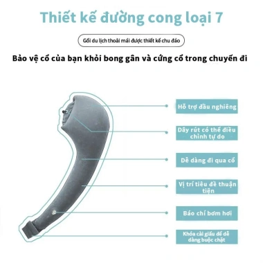 Dụng cụ ngủ trên ô tô trẻ em - Gối ôm cổ chống siết dây an toàn, chỉ 145.400₫
