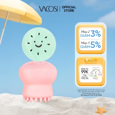 Dụng cụ rửa mặt VACOSI Boover Cleanser DC03 - Siêu sạch, công nghệ rung, giảm giá 22% chỉ 67.680 VND