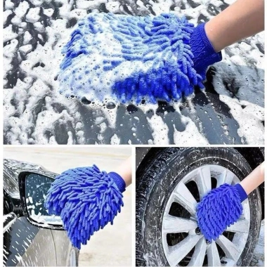 Dụng cụ rửa xe máy ô tô: Găng tay, cọ rửa, khăn lau, bàn chải, giá 12.000đ 7