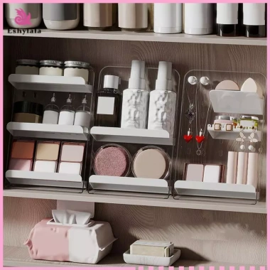 Dụng cụ sắp xếp mỹ phẩm và trang sức Acrylic 3 tầng cho phòng tắm Vanity giá ưu đãi 128.590đ