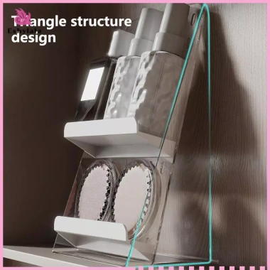 Dụng cụ sắp xếp mỹ phẩm và trang sức Acrylic 3 tầng cho phòng tắm Vanity giá ưu đãi 128.590đ