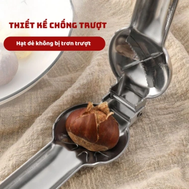 Dụng Cụ Tách Vỏ Hạt Dẻ, Óc Chó Đa Năng - Thép Không Gỉ, Nhanh Chóng, Dễ Dàng, Sạch Sẽ