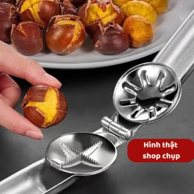 Dụng Cụ Tách Vỏ Hạt Dẻ, Óc Chó Đa Năng - Thép Không Gỉ, Nhanh Chóng, Dễ Dàng, Sạch Sẽ
