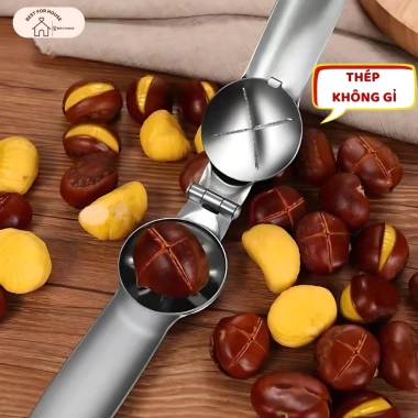 Dụng Cụ Tách Vỏ Hạt Dẻ, Óc Chó Đa Năng - Thép Không Gỉ, Nhanh Chóng, Dễ Dàng, Sạch Sẽ