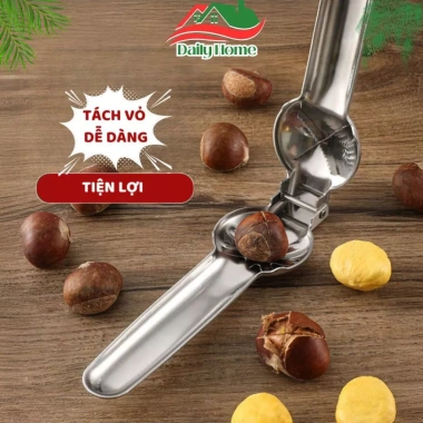 Dụng Cụ Tách Vỏ Hạt Dẻ & Óc Chó Đa Năng Thép Không Gỉ - Nhanh, Dễ Dùng, Sạch Sẽ TH001