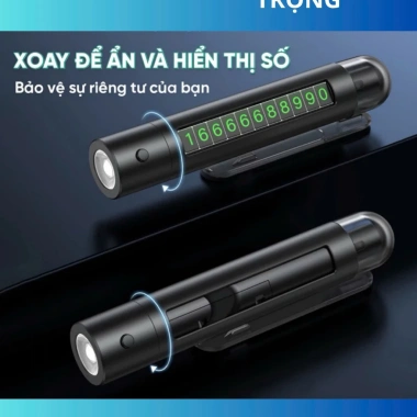Dụng cụ thoát hiểm ô tô 4in1 VIETMART CAR – Bảng số, đèn pin, dao cắt, giá 320.000₫ 2