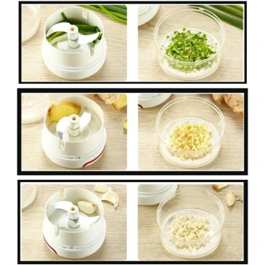 Dụng Cụ Xay Tỏi Ớt Bằng Tay Có Dây Kéo Tiện Dụng Chooper Trắng Giá 29.000
