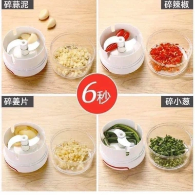 Dụng Cụ Xay Tỏi Ớt Bằng Tay Có Dây Kéo Tiện Dụng Chooper Trắng Giá 29.000