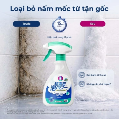 Dung dịch bọt vệ sinh phòng tắm LOGESKI - Không cần chà, làm sạch mạnh, khử mùi, ngừa nấm mốc, chỉ 149.000₫