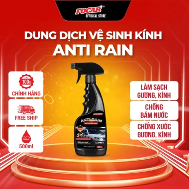 Dung dịch Focar Anti Rain 500ml - Chống bám nước, bụi, làm sạch kính xe, giá 159k