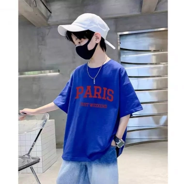 Dung Dịch Họa Đạo Ngắn Lưng Unisex - Áo T Kapas Phong Cách Hàn cho Trẻ Em, Giá 143.332 VND