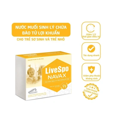 Dung dịch LiveSpo Navax Vàng - Vệ sinh tai mũi họng, bổ sung bào tử lợi khuẩn cho bé sơ sinh, giảm còn 100.000 VND 3