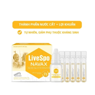 Dung dịch LiveSpo Navax Vàng - Vệ sinh tai mũi họng, bổ sung bào tử lợi khuẩn cho bé sơ sinh, giảm còn 100.000 VND 7