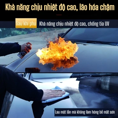 Dung Dịch Phủ Chống Thấm Ô Tô Phủ Gốm - Bảo Vệ Kính, Lớp Sơn, Chống Bám Nước, Xịt Làm Sạch Nhanh - Giá Chỉ 77,140₫ 7