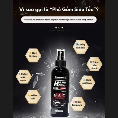 Dung Dịch Phủ Nano Xe Hơi Fantastic XML - Xịt Chống Nước, Giữ Màu Lâu, Không Ố Sơn, Dễ Dùng 9