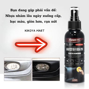Dung dịch phục hồi nhựa nhám ô tô, xe máy 120ml - Nano, làm mới nội thất, giá 108k 2