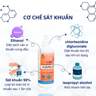 Dung dịch rửa tay khô ASIRUB 100-500ml – Làm sạch khuẩn tức thì, loại bỏ bụi bẩn, dịu nhẹ cho da – Giá chỉ 23.000 VND 2