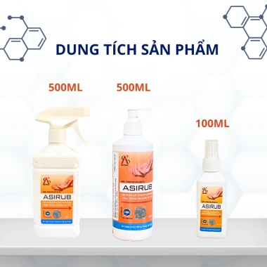 Dung dịch rửa tay khô ASIRUB 100-500ml – Làm sạch khuẩn tức thì, loại bỏ bụi bẩn, dịu nhẹ cho da – Giá chỉ 23.000 VND 6