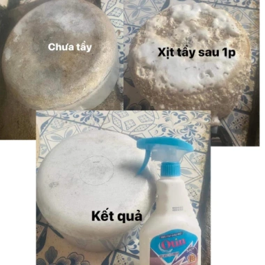Dung dịch tẩy dầu mỡ đa năng Otin 600g Giảm giá 20% làm sạch vỉ tay bếp hút mùi nhanh 7