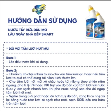 Dung dịch tẩy dầu mỡ SMART CLEANER 500ml - Giá 139.000, tẩy sạch xoong nồi bếp 5