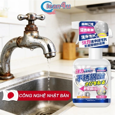 Dung dịch tẩy rỉ sét Nhật Bản 660ml - Chai xịt chống rỉ sét xe máy, 79k