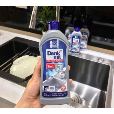Dung dịch tẩy rửa inox Denkmit 3in1 300ml - Sạch bóng, không thấm, giảm còn 75.000 VND