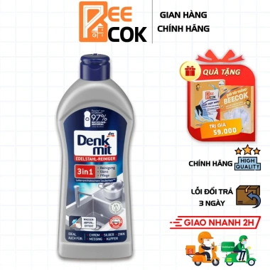 Dung dịch tẩy rửa inox Denkmit 3in1 300ml - Sạch bóng, không thấm, giảm còn 75.000 VND