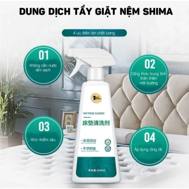 Dung Dịch Tẩy Rửa Vết Bẩn Nệm Giường, Ghế Sofa, Thảm Vải Nỉ Cao Cấp 500ml SHIMA - 95.000đ