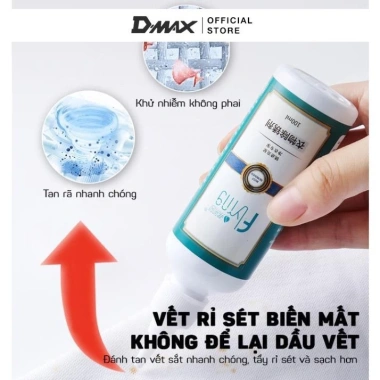 Dung Dịch Tẩy Vết Rỉ Sét Flyng 100ml DMAX777 Nhanh Chóng Trên Vải Quần Áo Giá 65.000 VND 4