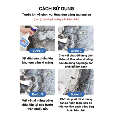 Dung dịch tẩy xi măng BX36 - Xịt tan nhanh, an toàn mọi bề mặt, chỉ 87.000₫