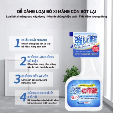 Dung Dịch Tẩy Xi Măng Đa Năng Xịt Tan Nhanh Sky Home BX36 - An Toàn, Tiện Lợi, 87.000 VND