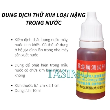 Dung Dịch Thử Kim Loại Nặng Nước Tinh Khiết - Thao Tác Đơn Giản, Nhanh, Giá 45.000 VND