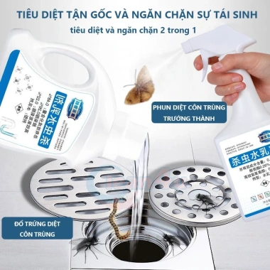 Dung dịch thuốc 500ml diệt tận gốc bọ, rết, gián lỗ thoát sàn phòng tắm, bếp - Giá 90.000đ