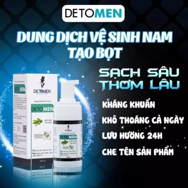 Dung dịch vệ sinh nam Detomen Nano Bạc kháng khuẩn hương bạc hà 24h 100ml Giá 57.038đ 4