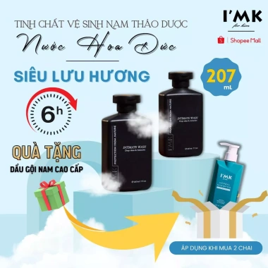 Dung Dịch Vệ Sinh Nam I'MK Intimate Wash Cao Cấp 4H Lưu Hương Nước Hoa 261.000₫ 10 Dung Dịch Vệ Sinh Nam I'MK Intimate Wash Cao Cấp 4H Lưu Hương Nước Hoa 261.000₫ 10